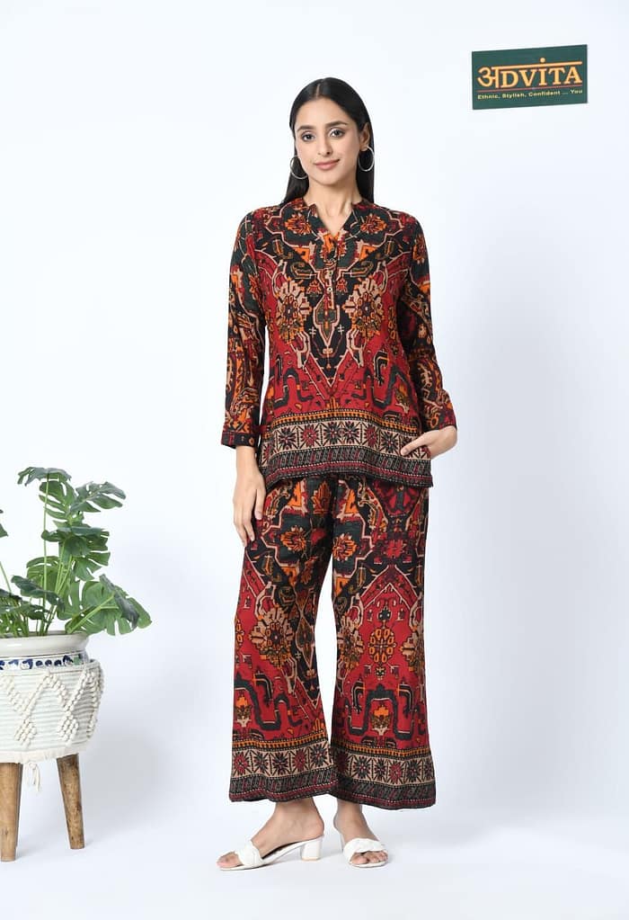 Advita Rajasthani Cotton Co-ord Set for Women – Ethnic Print, Stylish Fit